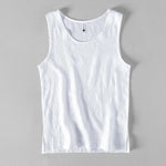 Carregue a imagem no visualizador da Galeria, L886 High Quality 100% Linen Vest Men Summer Fashion Solid Color O-neck Sleeveless Waistcoat Simple Casual Loose Daily Tank Tops  Amaijoin
