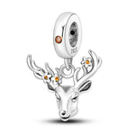 Load image into Gallery viewer, Charms Plata De Ley 925 Evil Blue Eyes Silver Sun Star Elk Dinosaur Flower Charm of Original Fits Women Anniversary DIY Jewelry  Amaijoin
