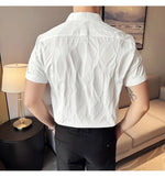 Load image into Gallery viewer, High End Printed Shirt for Men Short Sleeve Slim Fit Casual Shirts Fashion Office Social Dress Shirts 2024 Summer Men Clothing  Amaijoin
