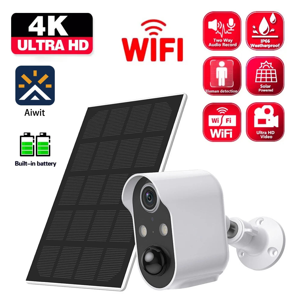 5MP Smart Surveillance Built In Battery WiFi Camera PIR Motion Detection Outdoor Waterproof CCTV Security Protection Camcorder  Amaijoin