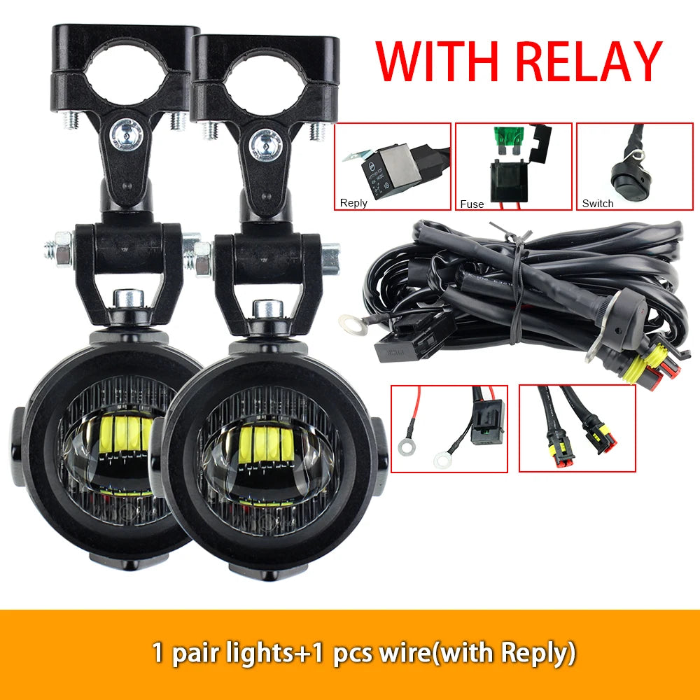 Upgrade Motorcycle fog light Auxiliary Lights Brighter Lamp 40W 6000K for BMW R1200GS F800GS F700GS F650 K1600  Amaijoin