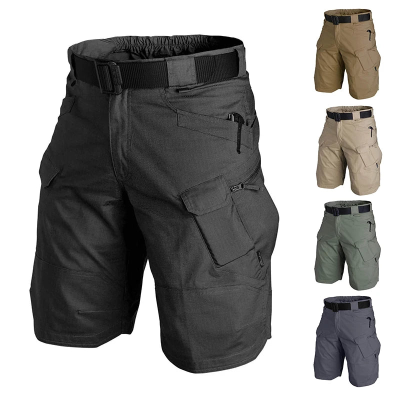 Summer Waterproof Quick Dry Multi-pocket Shorts Men Cargo Shorts Tactical Short Pants Men's Outdoor Clothes Hunting Fishing  Amaijoin