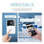 Carregue a imagem no visualizador da Galeria, WiFi Video Doorbell Smart Home Door Bell 2.4Ghz Wireless App Remote Language Intercom Rechargeable HD Camera Visual Doorbell  Amaijoin
