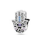 Carregue a imagem no visualizador da Galeria, 925 Sterling Silver Classic Purple Retro Heart Shape Lotus Angel Pattern Charms Beads Fit Pandora Original Bracelets DIY Jewelry  Amaijoin
