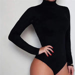 Carregue a imagem no visualizador da Galeria, Long Sleeve Turtleneck Slim Bodysuits 2023 New Womens Base Bodysuits Solid Playsuits Female Clothing Sexy &amp; Club Slim Jumstits  Amaijoin
