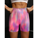 Carregue a imagem no visualizador da Galeria, Women Tie Dye Sporty Shorts High Waist Seamless Gym Yogo Shorts Sexy Rainbow Honey Peach Fitness Workout Running Shorts  Amaijoin
