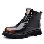 Load image into Gallery viewer, Hot Selling Men&#39;s Leather Boots Winter Thick Bottomed Work Boots British Style High Top Shoes Men&#39;s Retro Business Boots  Amaijoin
