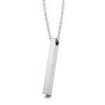 Carregue a imagem no visualizador da Galeria, Vnox 3D Vertical Bar Necklaces for Men, Layering Stainless Steel Geometric Pendant, Layered Wheat Rope Cuban Chain, Boy Collar  Amaijoin
