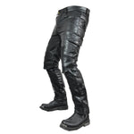 Carregue a imagem no visualizador da Galeria, NEW Motorcycle Riding Jeans Motocross Racing Pants PU Leather Biker Trousers Waterproof Windproof Men With 4 X CE Knee Hip Pad  Amaijoin
