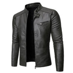 Carregue a imagem no visualizador da Galeria, 2024 Treesolo New Spring and Autumn Men&#39;s Jacket Fashion Trend Korean Slim Fit Casual Men&#39;s Leather Jacket Motorcycle Jacket  Amaijoin
