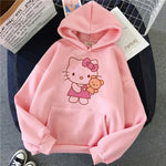 Carregue a imagem no visualizador da Galeria, Women 90s Y2k 2000s Hoodies Hello Kitty Hip Hop Hoodie Sanrio Sweatshirt Clothes Tops Sweatshirt Clothing Streetwear  Amaijoin
