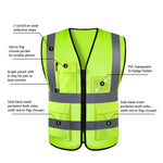 Carregue a imagem no visualizador da Galeria, Adjustable Reflective Security Vests High Visibility Reflective Safety Vest Traffic Night Outdoor For Running Cycling Sports  Amaijoin
