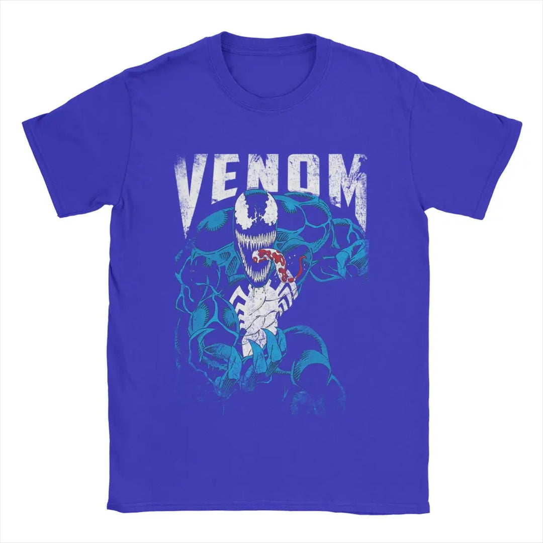 Men Disney Venom Marvel T Shirts Pure Cotton Tops Novelty Short Sleeve Round Collar Tees Party T-Shirt  Amaijoin