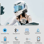 Load image into Gallery viewer, 2Pcs X2 Intercom Headset Motorcycle Helmet Interphone BT5.0 For 2 Rider 800M Full Dupex Talking Hands-free Communicator FM IP65  Amaijoin
