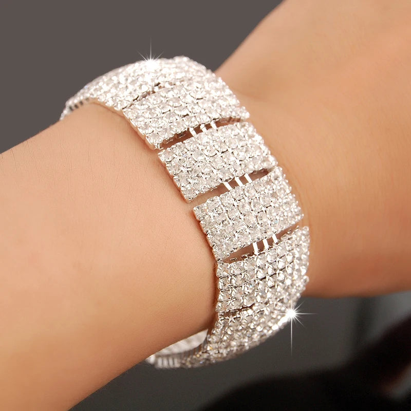 New Fashion Charm Bracelets 925 Silver AAAAA Zircon Crystal Women Bracelet Wedding Engagement Luxury Jewelry  Amaijoin