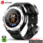 Carregue a imagem no visualizador da Galeria, ChiBear Bluetooth Call Smart Watch Women Earphone 2 in 1 TWS Wireless Earbuds Fitness Tracker Sport Waterproof Smartwatch Ladies  Amaijoin
