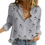 Carregue a imagem no visualizador da Galeria, Elegant Cotton Linen Shirts Women Casual Solid Button Lapel Blouses Shirts Spring Summer Long Sleeve Loose Tops Tunic Blusas  Amaijoin
