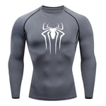 Carregue a imagem no visualizador da Galeria, Sun Protection Sports Second Skin Running T-shirt Men&#39;s Fitness Rashgarda MMA Long Sleeves Compression Shirt Workout Clothing  Amaijoin
