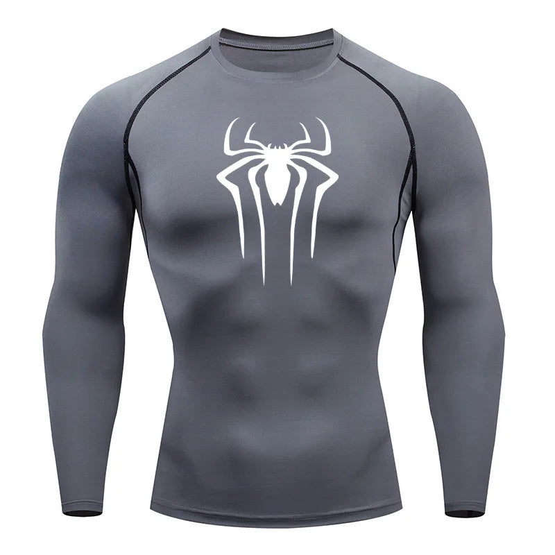 Sun Protection Sports Second Skin Running T-shirt Men's Fitness Rashgarda MMA Long Sleeves Compression Shirt Workout Clothing  Amaijoin