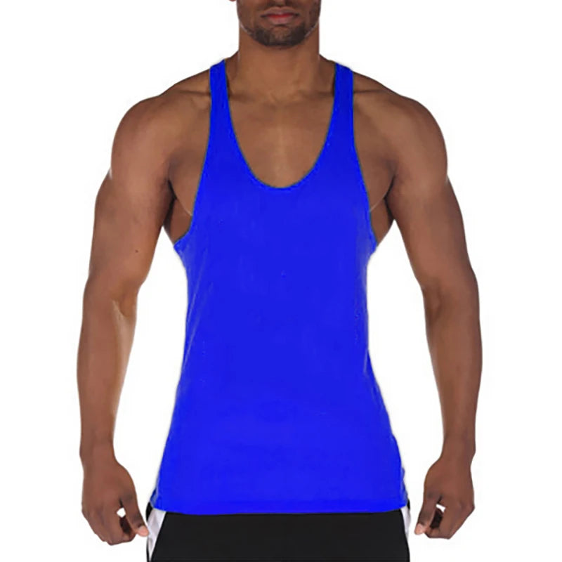 Muscle Guys Running Vest Brand Bodybuilding Stringer Tank Tops Gym Fitness Clothing Summer Cotton Breathable Mens Casual Shirt  Amaijoin