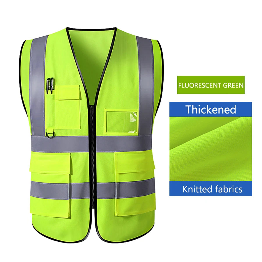 Adjustable Reflective Security Vests High Visibility Reflective Safety Vest Traffic Night Outdoor For Running Cycling Sports  Amaijoin