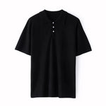 Carregue a imagem no visualizador da Galeria, 2023 Spring Men&#39;s New Polo Neck Short Sleeve Knitted T-shirt 100% Merino Refined Wool Pullover Sweater Top MV-9528  Amaijoin
