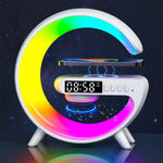 Carregue a imagem no visualizador da Galeria, Multifunction Wireless Charger Pad Stand Speaker RGB TF Night Light 15W Fast Charging Station for iPhone Samsung Xiaomi Huawei  Amaijoin
