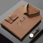 Carregue a imagem no visualizador da Galeria, Luxury Quality Men&#39;s Polo Shirt 2023 Autumn New Lapel Top Print Traceless Long Sleeve British Fashion Trend T-shirt Men Clothing  Amaijoin
