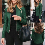 Carregue a imagem no visualizador da Galeria, Fashion Women Outwear Jacket Suit Coat Autumn Winter Short Faux Leather Clothes  Amaijoin
