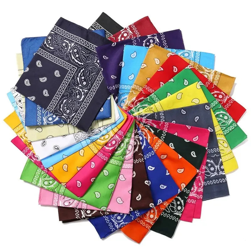 Fashion Bohemian Print Bandana Hair Bands for Women Girls Turban Headband Unisex Square Scarf Handkerchief Hair Accessories  Amaijoin