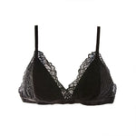 Carregue a imagem no visualizador da Galeria, Birdtree 100%Mulberry Silk Women Triangle Cups Bras Traceless 3/4 Cup Wire Free Thin Padding Sexy Lace Bra 2023 New P37627QC  Amaijoin
