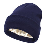 Carregue a imagem no visualizador da Galeria, Winter Hat For Women Silk Satin Lined Beanies Chunky Caps Men Warm Fashion Women Bonnet Skullies Caps Male Female Balaclava Hats  Amaijoin
