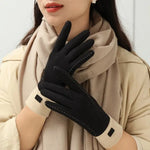 Carregue a imagem no visualizador da Galeria, Fashion Lady Glove Mittens Women Winter Vintage Touch Screen Driving Keep Warm Windproof  Dropshiping New Grace mitaine femme  Amaijoin
