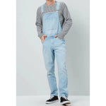 Carregue a imagem no visualizador da Galeria, Men Casual Pocket Button Stitching Spaghetti Strap Jeans Autumn Vintage Jeans Jumpsuits Men Washed Straight-Leg Denim Jumpsuits  Amaijoin
