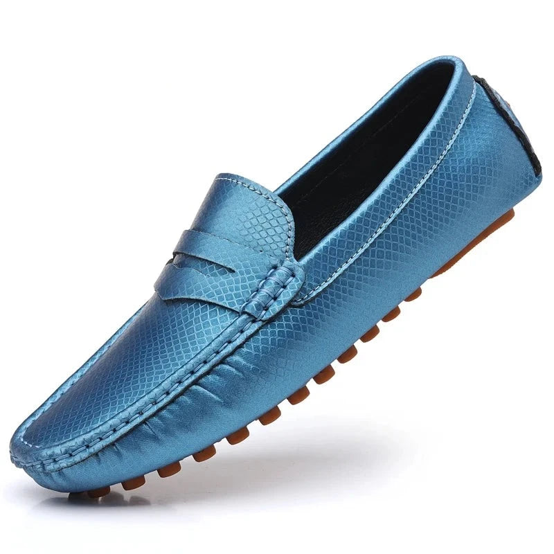 YRZL Men Leather Casual Shoes 2024 New Lightweight Breathable Slip-on Mens Driving Shoes Fashion Comfortable Loafers Moccasins  Amaijoin