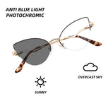 Carregue a imagem no visualizador da Galeria, Fashion Women Cat Eye Photochromic Reading Glasses Butterfly Brand Design Frame Blue Light Blocking Customized Prescription  Amaijoin
