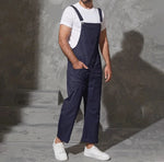 Load image into Gallery viewer, INCERUN Men Bib Pants Jumpsuits Solid 2024 Joggers Fashion Casual Multi Pockets Streetwear Suspenders Cargo Overalls Men Romper  Amaijoin
