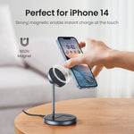 Carregue a imagem no visualizador da Galeria, UGREEN Magnetic Wireless Charger Stand 20W Max 2-in-1 Charging Stand For iPhone 15 14 Pro Max/iPhone 13/AirPods Fast Charger  Amaijoin
