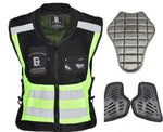 Carregue a imagem no visualizador da Galeria, Motorcycle Vest Reflective Vest Motorcycle Jacket Biker Vest  Moto Reflective Jacket Safty Waistcoat Warning Green Yellow Black  Amaijoin
