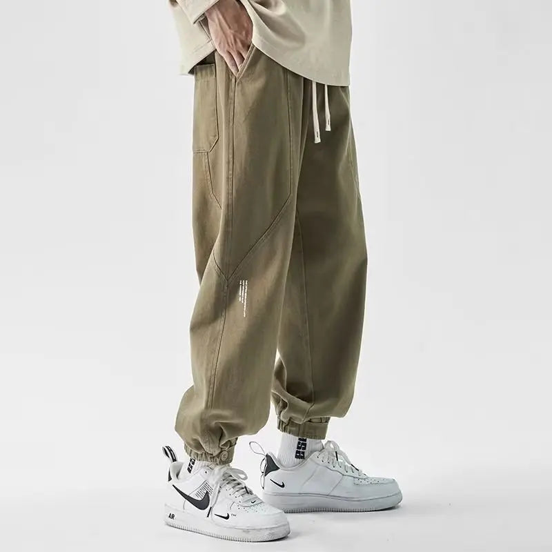 HOUZHOU Japanese Cargo Pants Male Oversize Korean Khaki Outdoor Loose Casual Trousers Big Size Harajuku Streetwear Hip Hop 4XL  Amaijoin