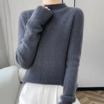 Carregue a imagem no visualizador da Galeria, 2023 Autumn/Winter New 100% Merino Wool Women&#39;s Pile Neck Sweater Jumper Fashion Women&#39;s Sweater Warm Turtleneck Sweater Top  Amaijoin
