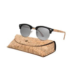 Carregue a imagem no visualizador da Galeria, Kenbo Half Frame Polarized Wood Sunglasses With Case Man Woman Luxury Brand Designer Sun Glasses Male Retro Rivet Mirror Eyewear  Amaijoin
