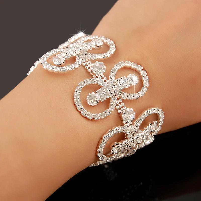 New Fashion Charm Bracelets 925 Silver AAAAA Zircon Crystal Women Bracelet Wedding Engagement Luxury Jewelry  Amaijoin