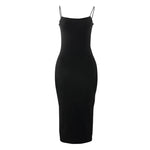 Carregue a imagem no visualizador da Galeria, Summer Black Sexy Dress Women Streetwear Sleeveless Backless Solid Spaghetti Strap Bodycon Casual Clubwear Elegant Party Dresses  Amaijoin
