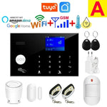 Carregue a imagem no visualizador da Galeria, Tuya Smart Home Wifi GSM Burglar Alarm System APP Control 433MHz Wireless Door Water Sensor PIR Motion Carbon Monoxide Detector  Amaijoin
