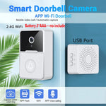 Carregue a imagem no visualizador da Galeria, WiFi Video Doorbell Smart Home Door Bell 2.4Ghz Wireless App Remote Language Intercom Rechargeable HD Camera Visual Doorbell  Amaijoin
