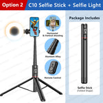 Carregue a imagem no visualizador da Galeria, Selfie Stick with Wireless Bluetooth Remote, Portable 72 Inch Aluminum Alloy Selfie Stick Phone Tripod for iOS Android Cellphone  Amaijoin
