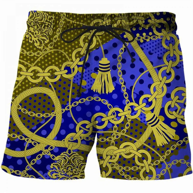 Retro Luxury 3d Print Floral Beach Shorts For Men Summer Swimming Trunks Surf Board Shorts Popular Streetwear Sports Short Pants  Amaijoin