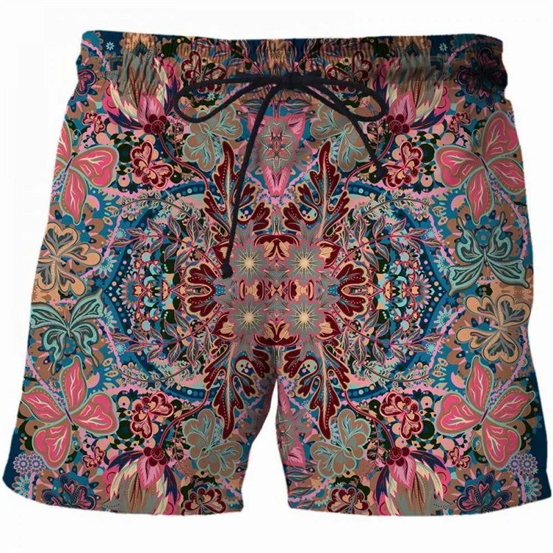 Retro Luxury 3d Print Floral Beach Shorts For Men Summer Swimming Trunks Surf Board Shorts Popular Streetwear Sports Short Pants  Amaijoin