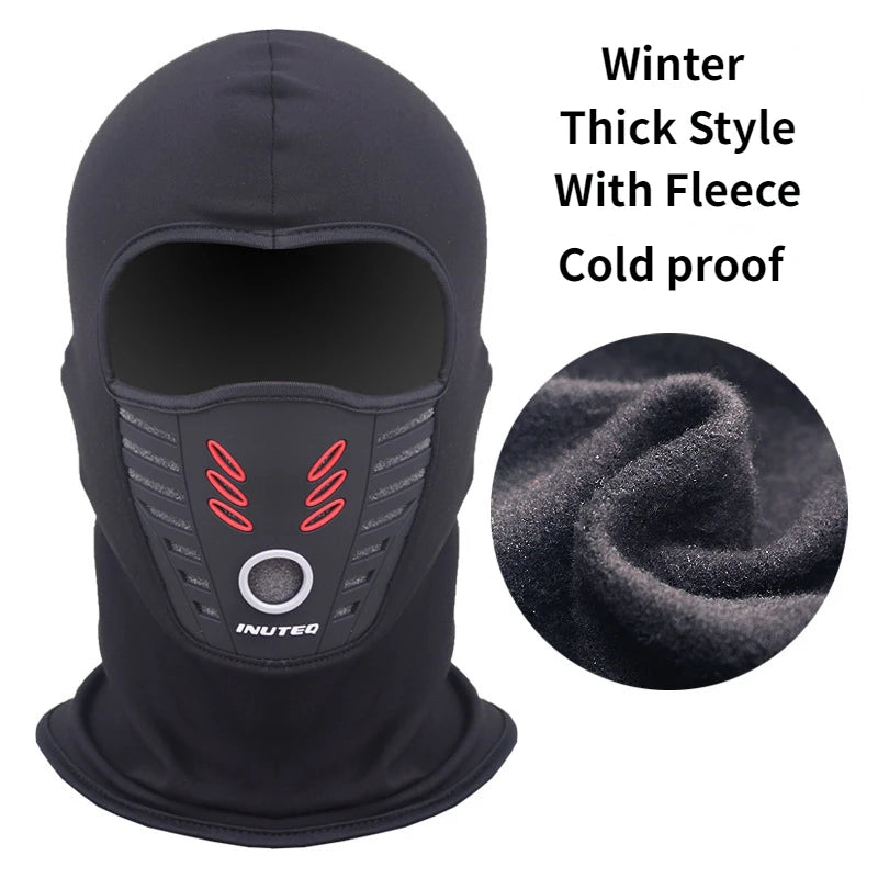 Summer Winter Warm Fleece Motorcycle Face Mask Anti-dust Windproof Full Face Cover breathable Hat Neck Helmet Mask Balaclavas  Amaijoin